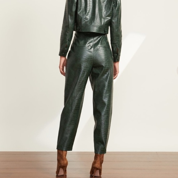 Veronica Beard Kita Faux Leather Pants - Picture 2 of 10
